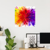 Ontploffing van kleur poster (Thuiskantoor)