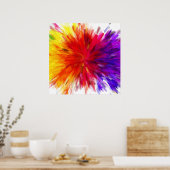 Ontploffing van kleur poster (Keuken)