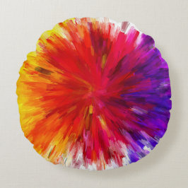 Ontploffing van kleur rond kussen