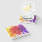 Ontploffing van kleur stenen onderzetter (Zijkant)