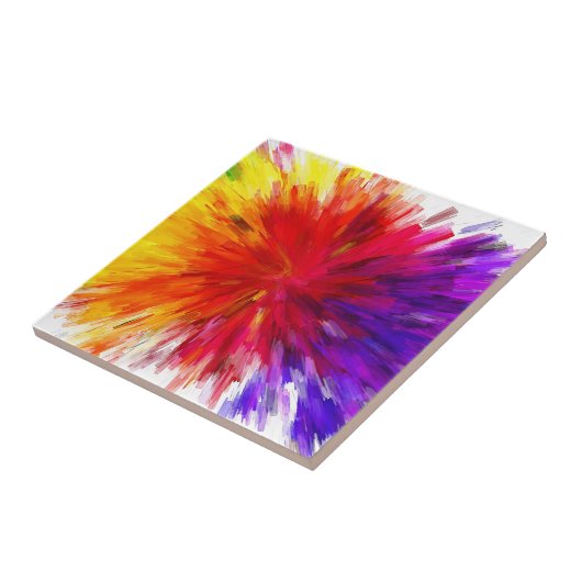 Ontploffing van kleur tegeltje (Zijkant)