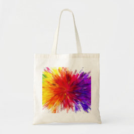 Ontploffing van kleur tote bag