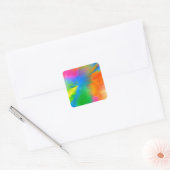 Ontploffing van kleur vierkante sticker (Envelop)