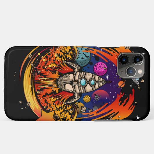 ontploffing van ruimteschip Case-Mate iPhone case (Achterkant (horizontaal))