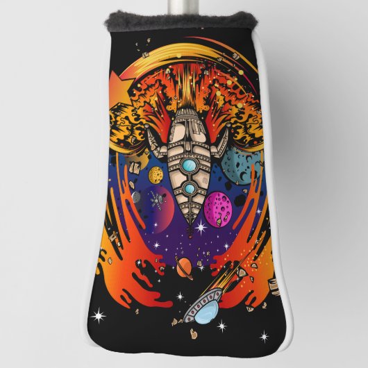 ontploffing van ruimteschip golfheadcover (Draai 90)