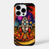 ontploffing van ruimteschip iPhone hoesje (Achterkant)