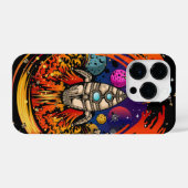 ontploffing van ruimteschip iPhone hoesje (Achterkant horizontaal)