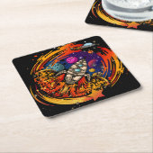 ontploffing van ruimteschip kartonnen onderzetters (Schuin)