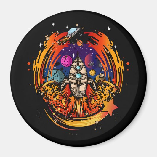 ontploffing van ruimteschip magneet (Voorkant)