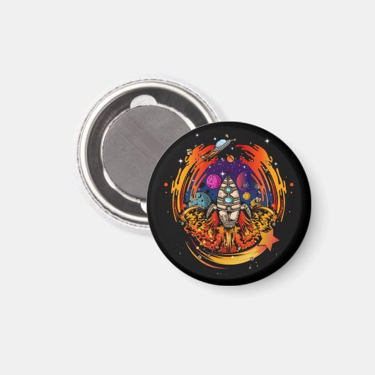 ontploffing van ruimteschip magneet (Voorkant / Achterkant)