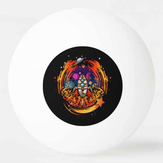 ontploffing van ruimteschip pingpongbal (Voorkant)