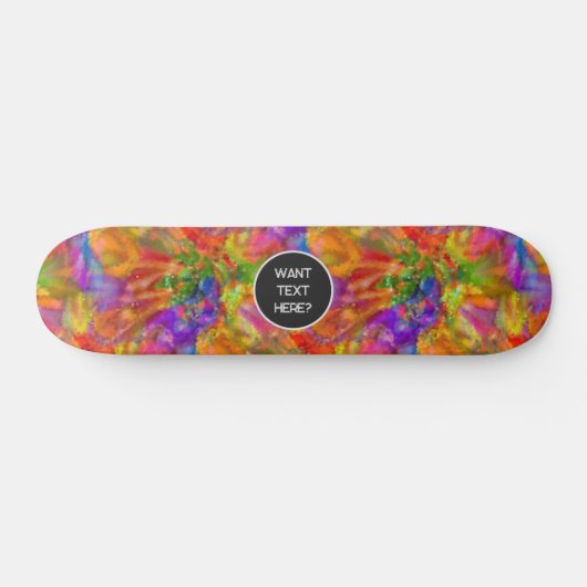 Ontploffing van schilderverf in Bright kleuren - O Persoonlijk Skateboard (Horizontaal)