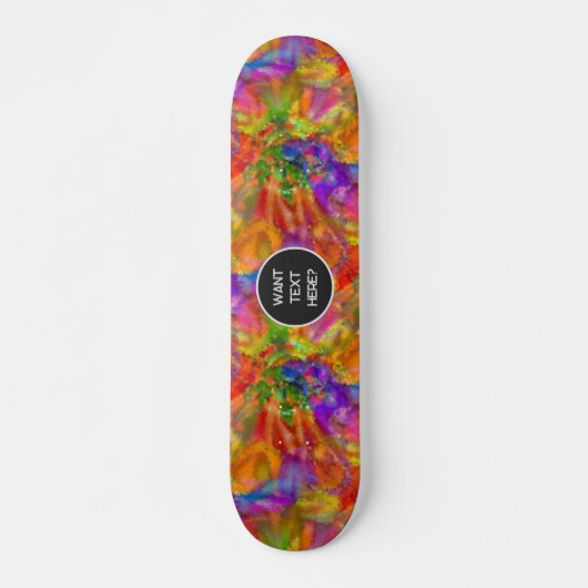 Ontploffing van schilderverf in Bright kleuren - O Persoonlijk Skateboard (Voorkant)