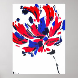 Ontplofte bloem poster