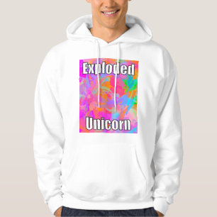 Ontplofte eenhoornhoodie hoodie