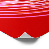 Ontplofte moonvorm, koraal, donkerrood poster (Hoek)