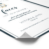 Ontplugde Ceremonie Bord | Zeevaart Marine & Wit Poster (Hoek)