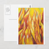 Ontpunte vlammen (abstract expressionisme) briefkaart (Voorkant / Achterkant)
