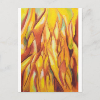 Ontpunte vlammen (abstract expressionisme) briefkaart