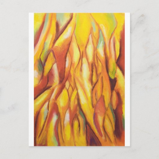 Ontpunte vlammen (abstract expressionisme) briefkaart (Voorkant)