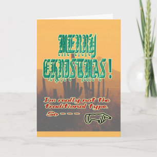 Ontraditioneel kerstwenskaart feestdagen kaart