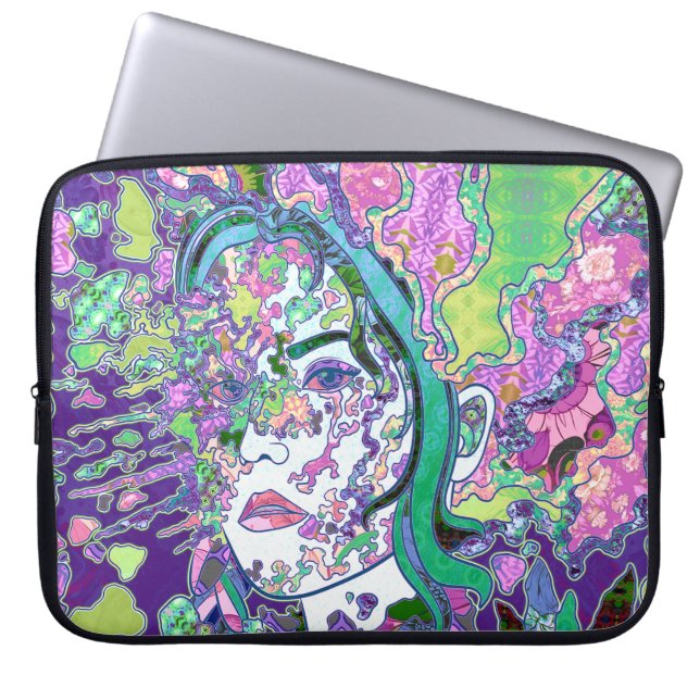 ontredderde hoop laptop sleeve (Voorkant)