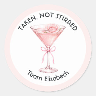 Ontroerd, Niet Geroerd Roze Martini Meisjesuitje Ronde Sticker