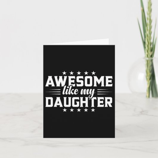 Ontroerende papa dochter geweldig zoals mijn docht kaart (Voorkant)