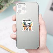 Ontrollen je Vleugels Verover de Hemel, Angel Wing Sticker (Telefoon)
