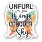 Ontrollen je Vleugels Verover de Hemel, Angel Wing Sticker (Voorkant)