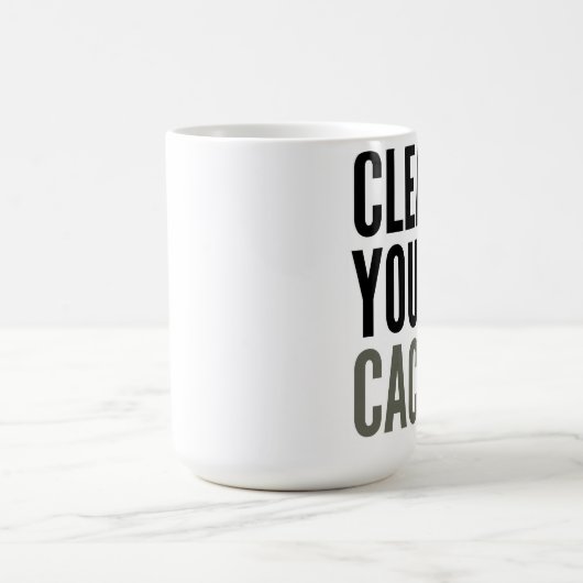 Ontruim Uw Geheime voorgeheugen. Mok (Center)