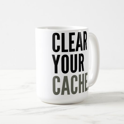 Ontruim Uw Geheime voorgeheugen. Mok (Voorkant rechts)