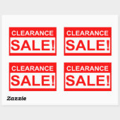 Ontruiming verkoop rode stickers (Vel)