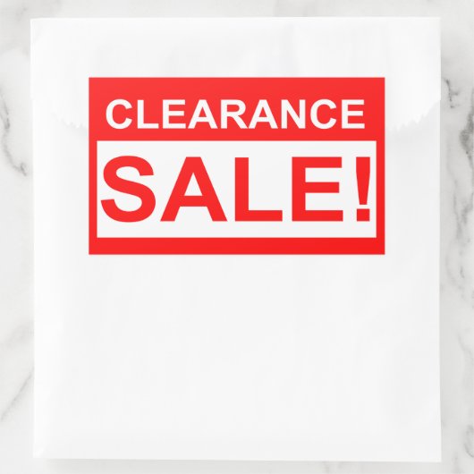 Ontruiming verkoop rode stickers (Tas)