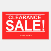 Ontruiming verkoop rode stickers (Voorkant)