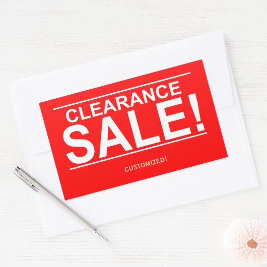 Ontruiming verkoop rode stickers (Envelop)