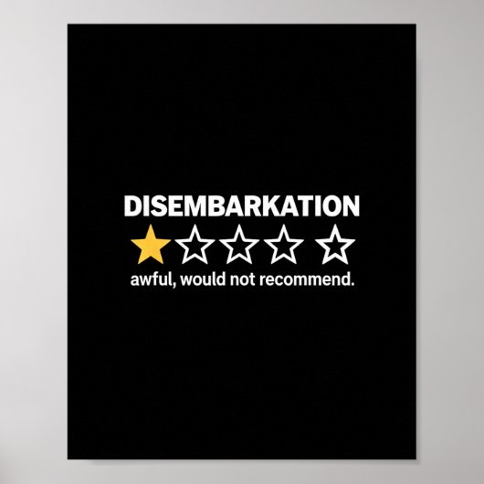 Ontscheping Vreselijk Zou Niet Aanbevelen Grappig Poster (Voorkant)
