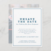 Ontsla de datum die de trouwverandering van plan w save the date (Voorkant / Achterkant)