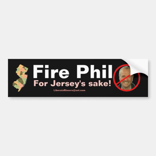 Ontsla Phil Murphy...voor Jersey's bestwil! Bumpersticker (Voorkant)
