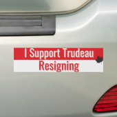 Ontslag Justin Trudeau Bumpersticker (Op auto)