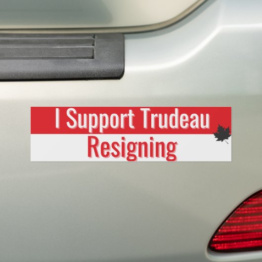 Ontslag Justin Trudeau Bumpersticker (Op auto)
