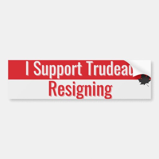 Ontslag Justin Trudeau Bumpersticker (Voorkant)
