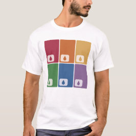 Ontslag. sleutelkaart regenboog. t-shirt