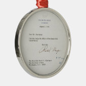 Ontslagbrief van Richard M. Nixon van 1974 Metalen Ornament (Rechts)