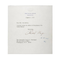 Ontslagbrief van Richard M. Nixon van 1974