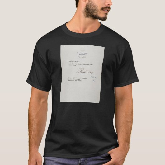 Ontslagbrief van Richard M. Nixon van 1974 T-shirt (Voorkant)