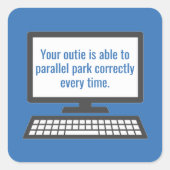 ontslagpremie vierkante sticker (Voorkant)