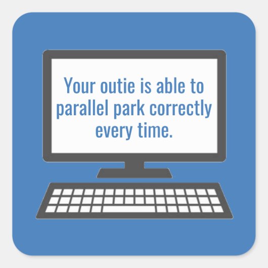 ontslagpremie vierkante sticker (Voorkant)