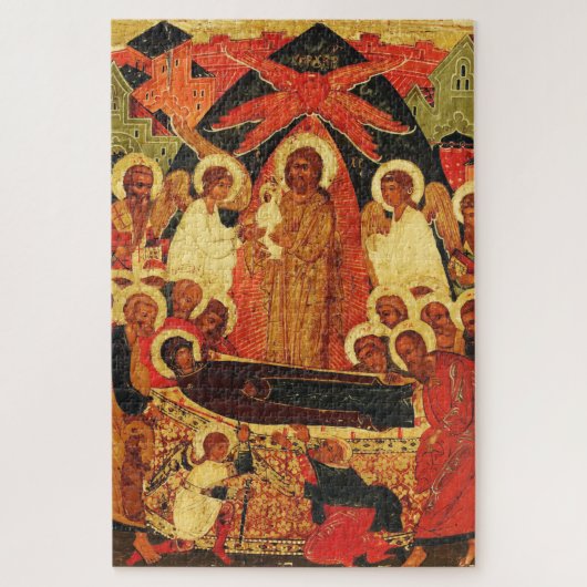 Ontslapen van de Moeder Gods orthodoxe icoon Legpuzzel (Verticaal)