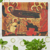 Ontslapen van de Moeder Gods orthodoxe icoon Theedoek (Gevouwen)